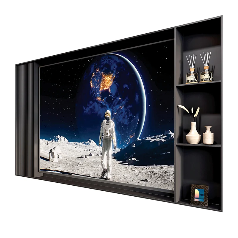 Armoire murale de salon en acier inoxydable